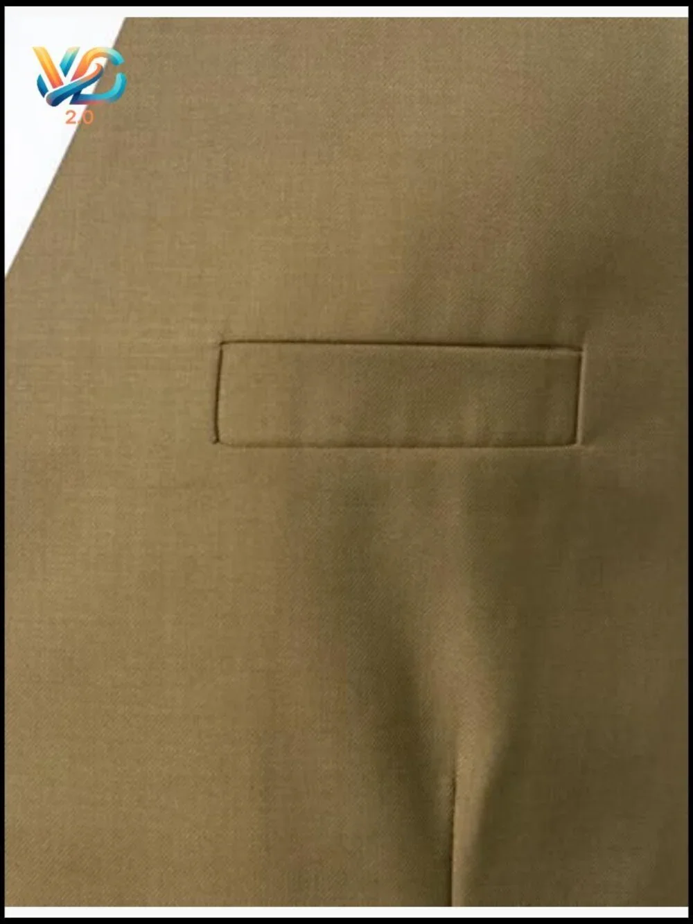 Men's Formal Suit Vest with Adjustable Belt, 3 Pockets, V-Neck Design